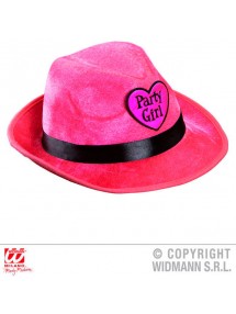 Бархатная шляпа Party Girl розовая