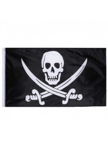 Большой пиратский флаг с черепом 150 см