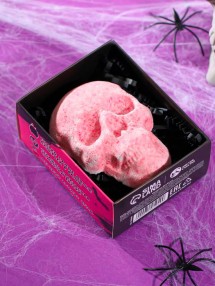 Бомба для ванны Розовый череп с ароматом ягодного пунша