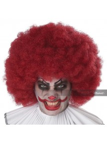 Бордовый парик клоуна