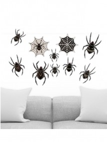Декор на стену Паутина и пауки на Хэллоуин