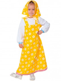 Детский костюм Маши с желтым сарафаном