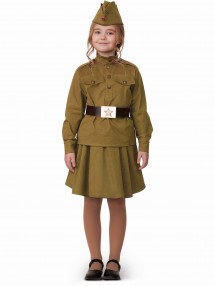 Детская военная форма солдатки из хлопка