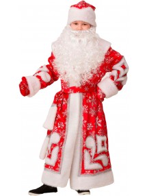 Детский костюм Деда Мороза с узорами