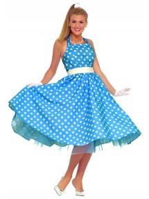 Голубое платье девушки-стиляги 50-х