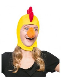 Карнавальная шапка желтая курица взрослая