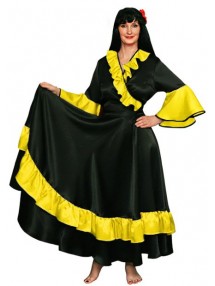 Карнавальный костюм Цыганки черно-желтый
