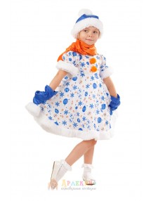 Карнавальный костюм детский ''Снежная баба'', размер 28(рост 110-116)
