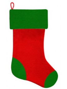 Красно-зеленый рождественский носок из флиса