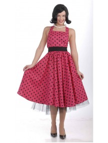 Красное платье девушки-стиляги 50-х