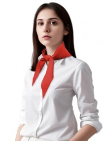 Красный пионерский галстук из габардина