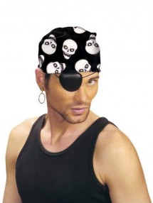 Пиратская бандана с Черепами черная