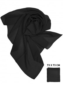 Шифоновый платок черный однотонный 73 х 73 см