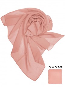 Шифоновый платок персиковый однотонный 73 х 73 см