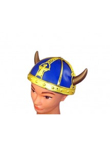 Шлем викинга с золотыми рогами