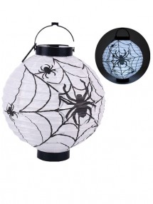 Светящийся фонарь-шар Пауки и паутина на Хэллоуин