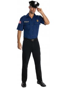 Темно-синий костюм полицейского со значком