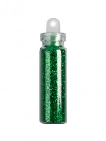 Зеленые мелкие блестки в бутылочке