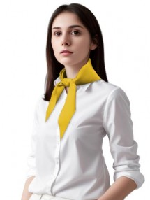 Желтый пионерский галстук из габардина