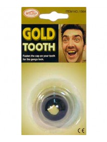 Зуб золотой с бриллиантом