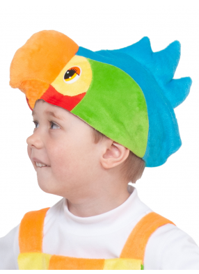Детская шапка попугая