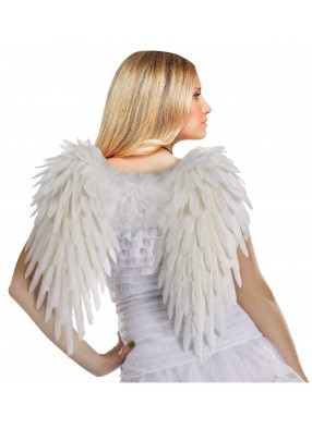Ангельские перьевые крылья белые