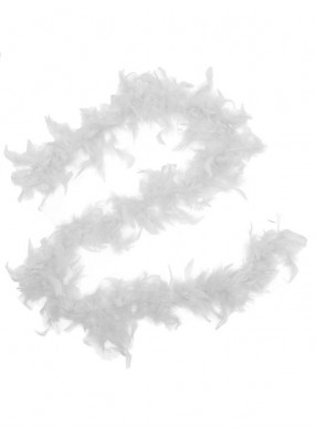 Карнавальный шарф перо 1,8 метра 30 грамм, цвет белый 1216252