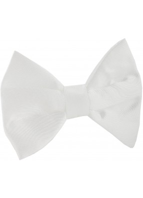 Белый галстук-бабочка на резинке