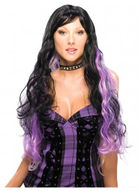 Черно-фиолетовый парик Ведьмы