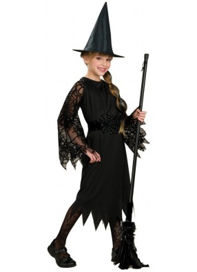 Черное платье ведьмочки для девочки