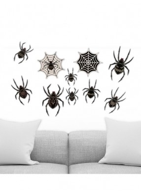 Декор на стену Паутина и пауки на Хэллоуин