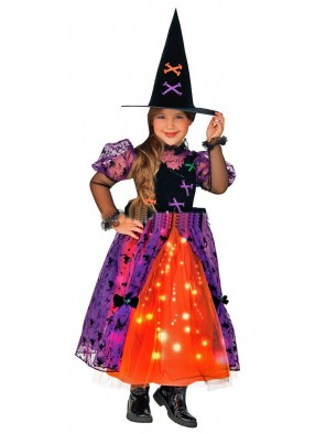 Детский костюм сияющей ведьмочки