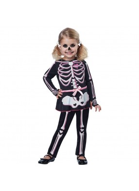 Детский костюм малышки скелетика фото