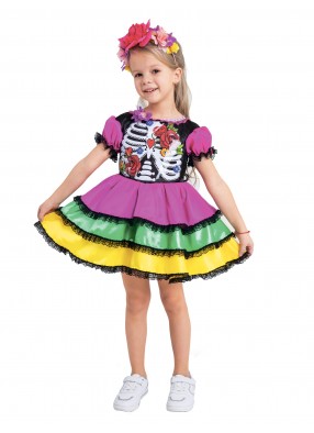Детский костюм сеньориты Катрины на Хэллоуин