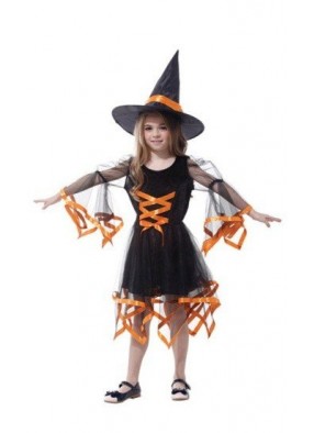 Детский костюм ведьмочки оранжевый