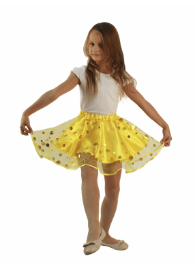 Фатиновая юбка Конфетти желтая 1 фото