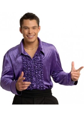 Фиолетовая мужская рубашка Диско