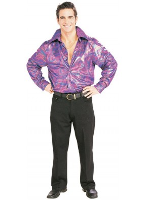 Фиолетовая рубашка в стиле Диско
