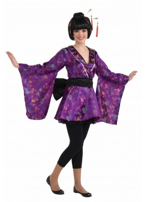 Фиолетовый костюм гейши для девочки