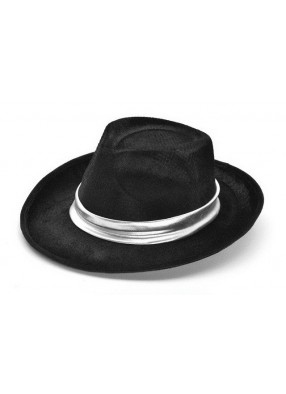 Гангстерская шляпа с серебряной лентой
