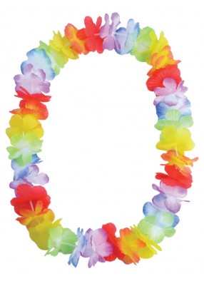 Гавайское ожерелье из шелковых цветов