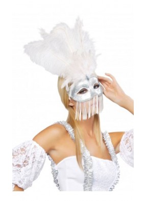 Карнавальная маска с бисером