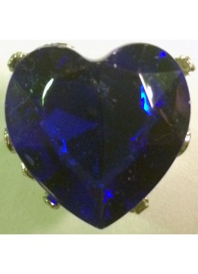 Кольцо в форме синего сердца