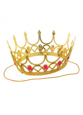 Королевская золотая корона на резинке