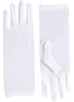 Короткие белые перчатки классика