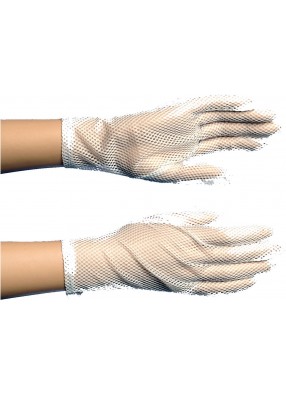 Короткие белые перчатки