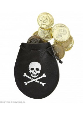 Кошелек пирата с 12 монетами