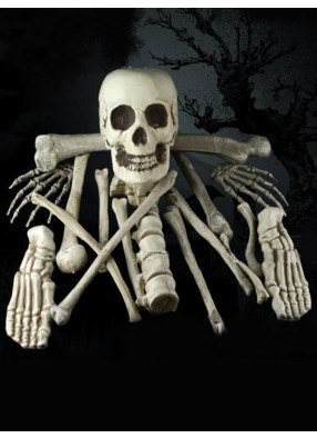 Кости скелета на Хэллоуин