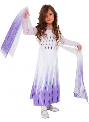 Костюм Эльзы в белом платье для девочки