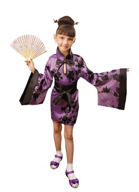 Костюм китаянки в фиолетовом для девочки